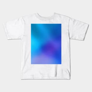 Colorful Cobalt Blue Aqua & Violet Abstract Glow Kids T-Shirt